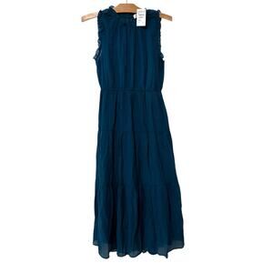 Socialite | Dress Maxi Blue Sleeveless Tiered Boho Festival NWT- Medium